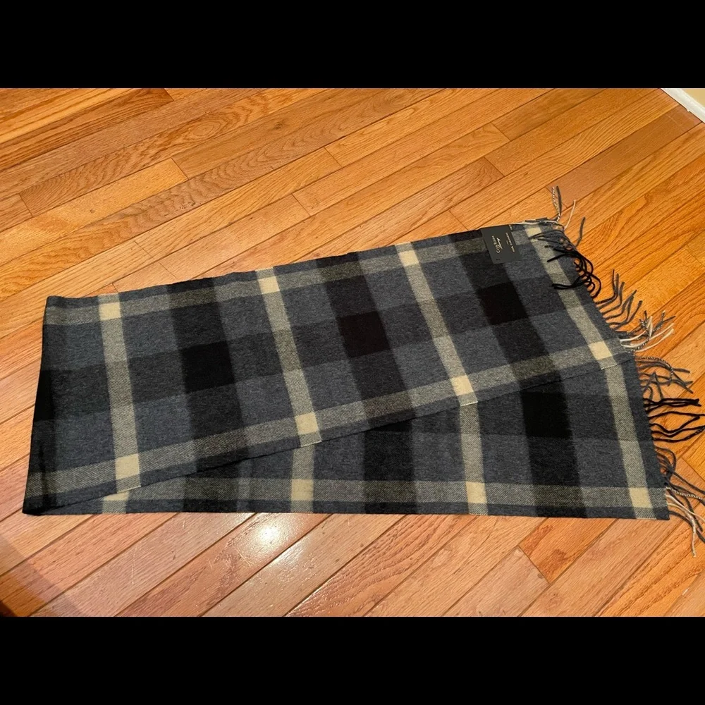 New w tags Men’s Club Room Luxury 100% cashmere scarf - Picture 2 of 7